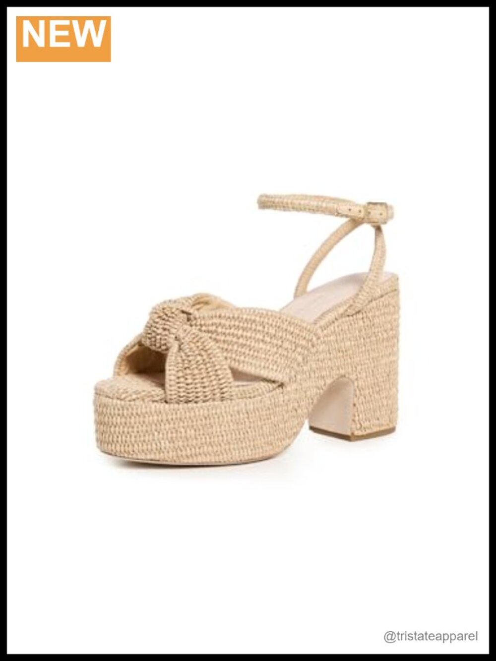 Raffia Platform Slingback Sandals